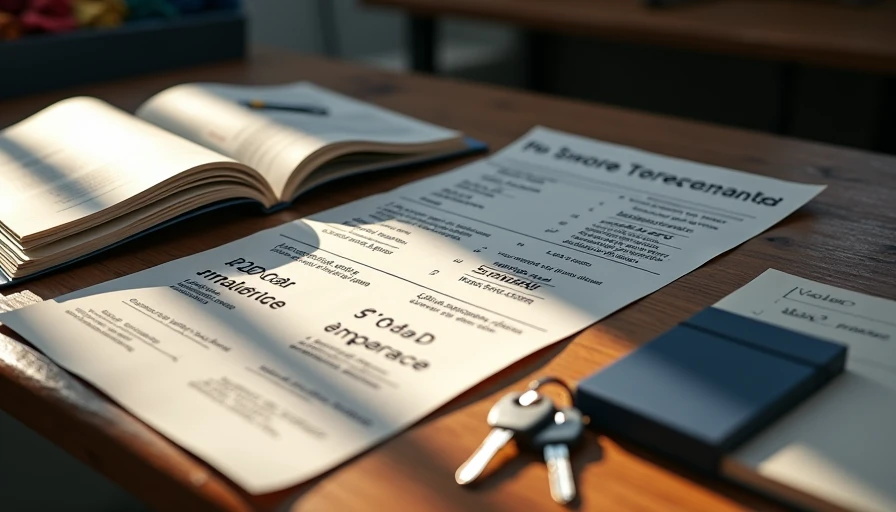 Car shopping checklist with manuals, repair quotes and notebook on workbench