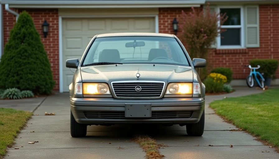 A reliable family sedan parked in a suburban driveway with a child's bike in the background, representing Owned for Real's focus on honest, everyday car ownership for American families.