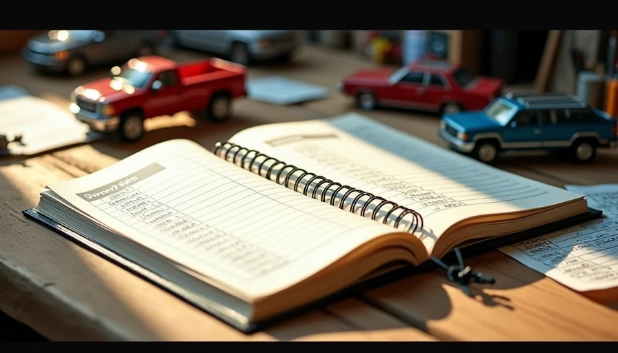 Truck ownership cost ledger with receipts and vehicle model comparison