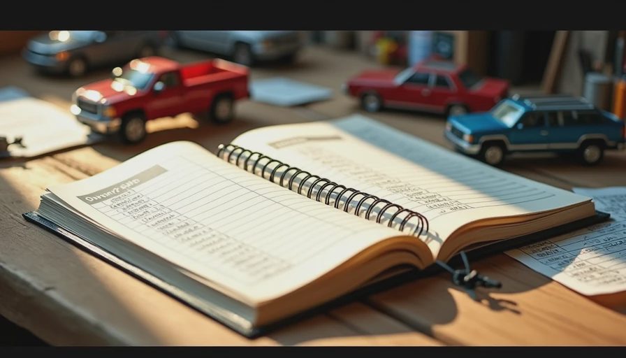 Truck ownership cost ledger with receipts and vehicle model comparison