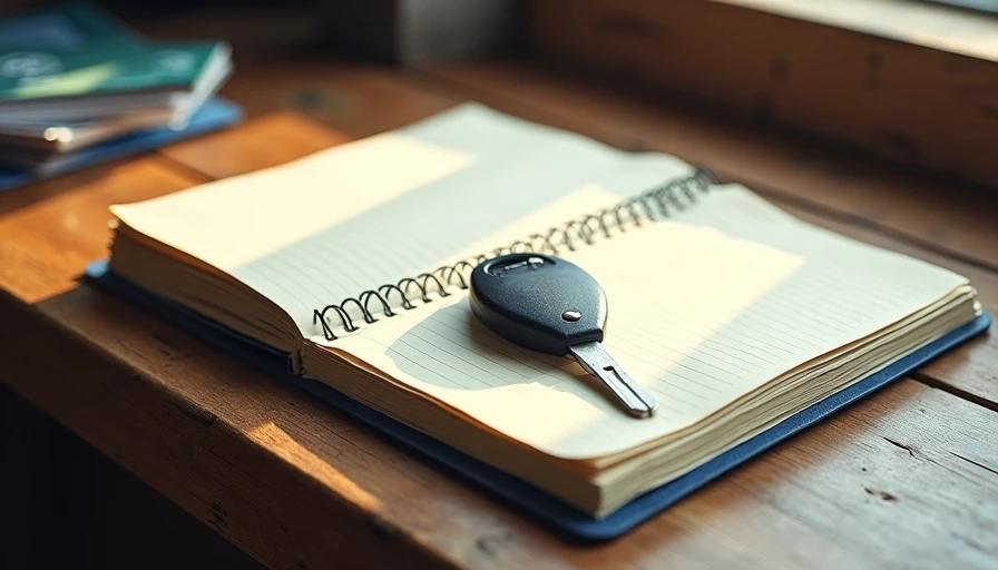 Simple car keys and maintenance records representing drama-free ownership