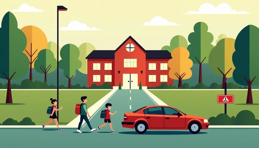 Illustration for used car for school drop offs